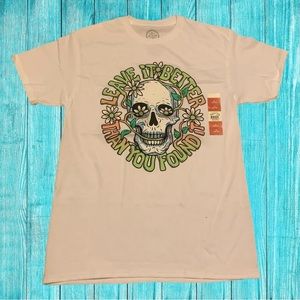Leave It Better Than You Found It Skull Flower Hippie Shirt Drop Dead BMTH Emo